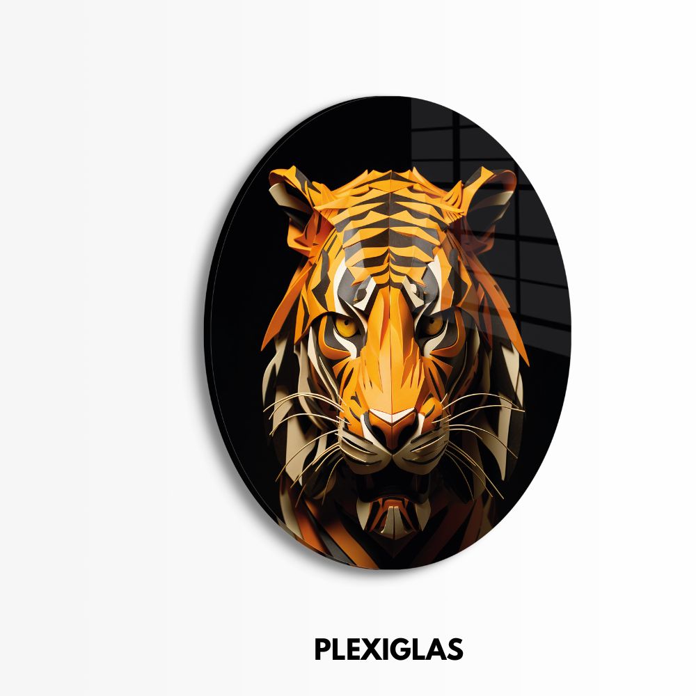 plexiglas-muurcirkel-geometrische-tijger